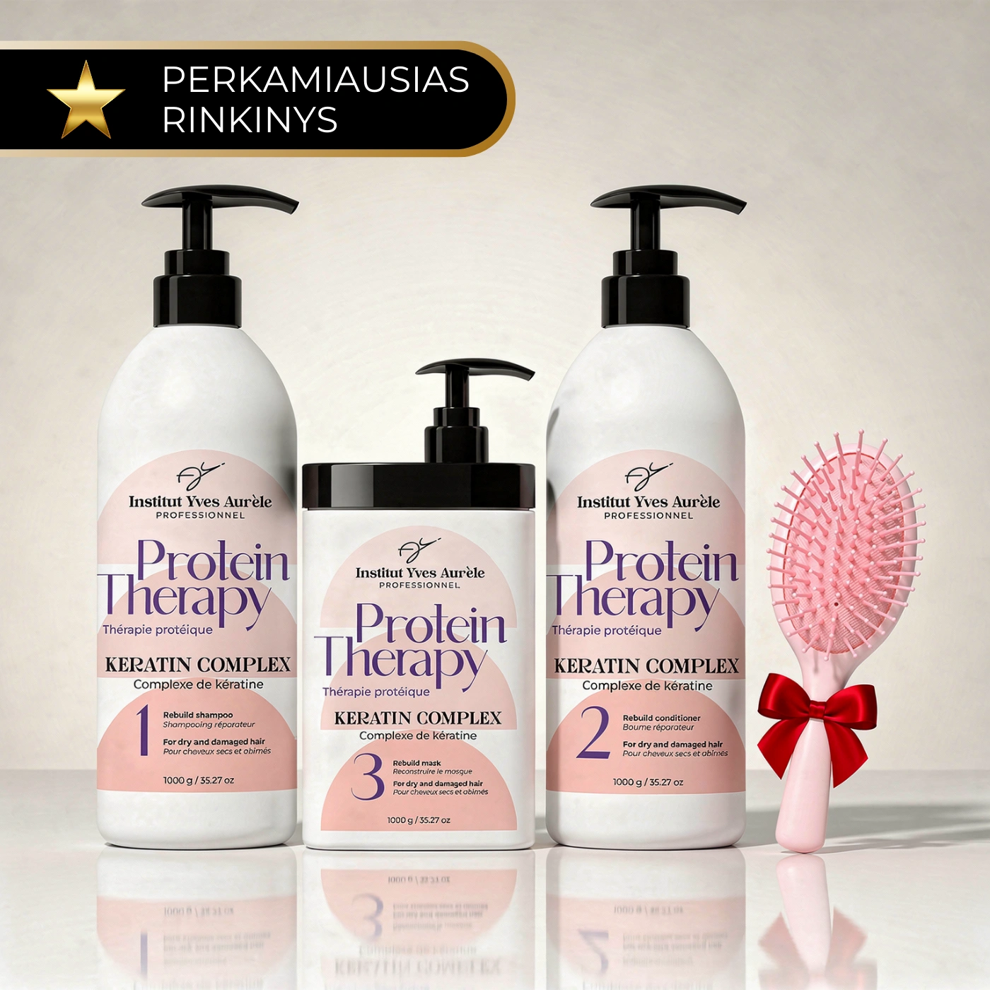 IŠSKIRTINIO DYDŽIO PROTEINŲ TERAPIJOS RINKINYS MAX (3x1000g)+DOVANA